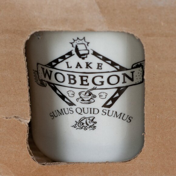 Lake Wobegon Sumus Quid Sumus Prairie Home Companion NPR Coffee Mug - Picture 2 of 3